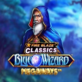 Fire Blaze Blue Wizard Megaways logo by Rarestone Gaming at Bol Casino